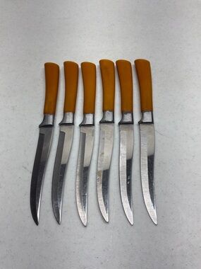 Washington Forge Butterscotch Steak Knives with Bakelite Handles